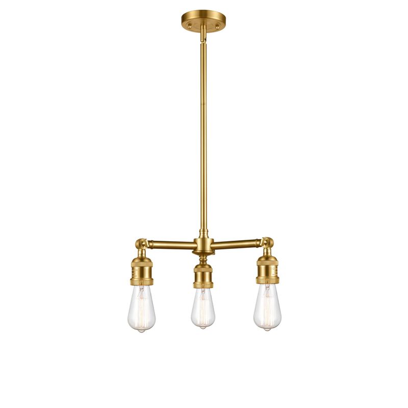 Bruno Marashlian Bare Bulb 15 Inch 3 Light Mini Chandelier by Innovations Lighting