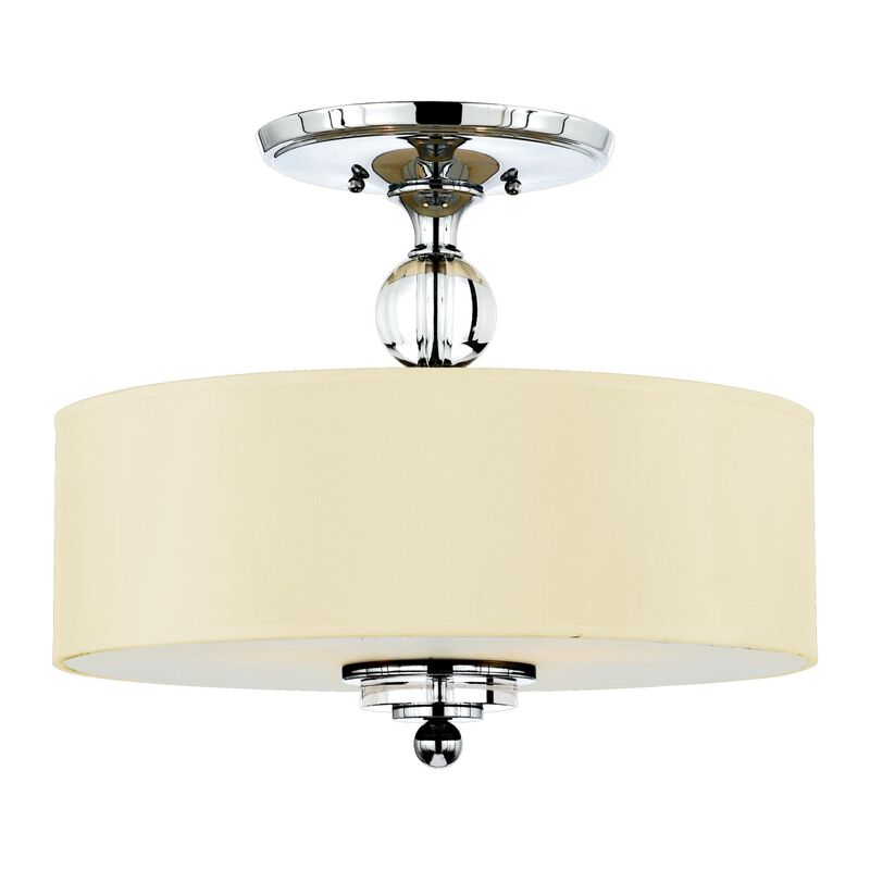 Downtown 17 Inch 3 Light Semi Flush Mount by Quoizel