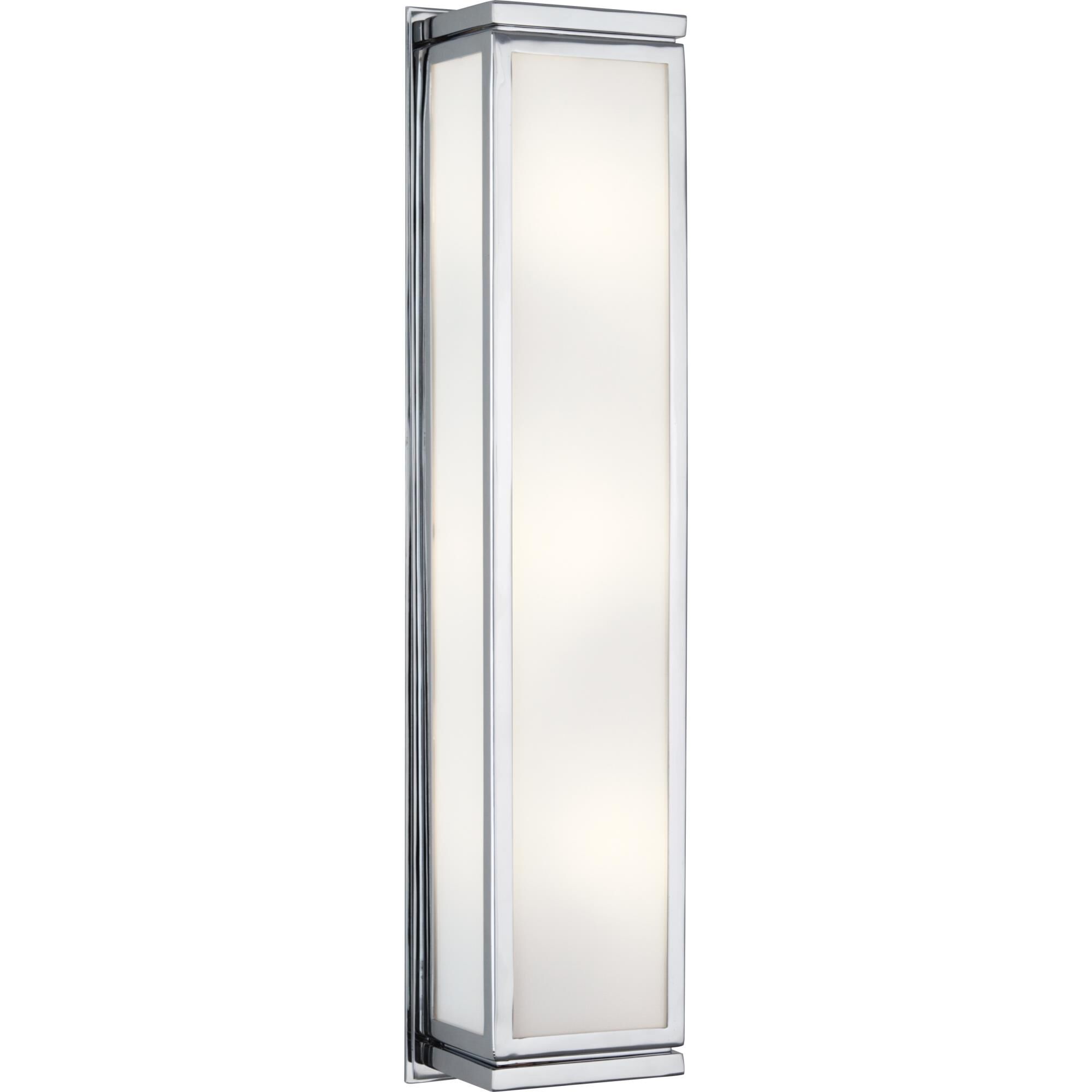 Shown in Polished Chrome  finish and White Glass shade