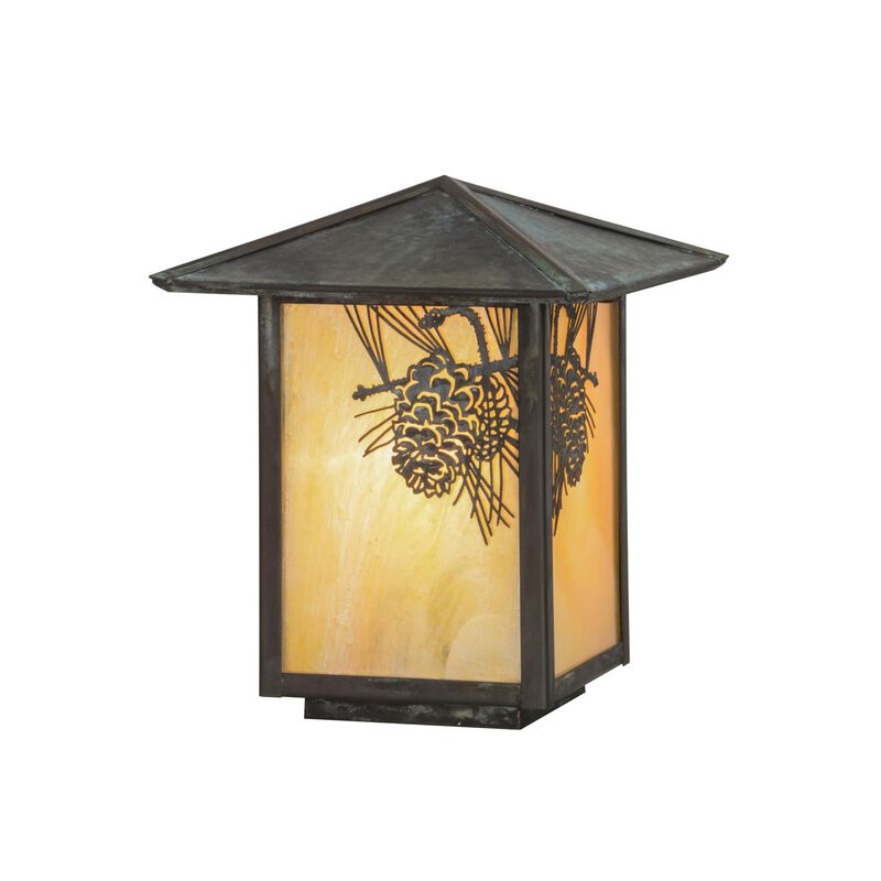 8 Inch Tall 1 Light Outdoor Post Lamp by Meyda Lighting