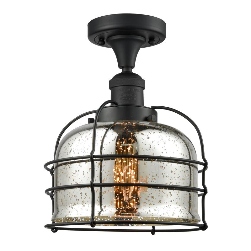 Bruno Marashlian Large Bell 8 Inch 1 Light LED Semi Flush Mount by Innovations Lighting