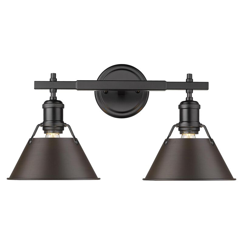 Orwell 18 Inch 2 Light Bath Vanity Light by Golden Lighting