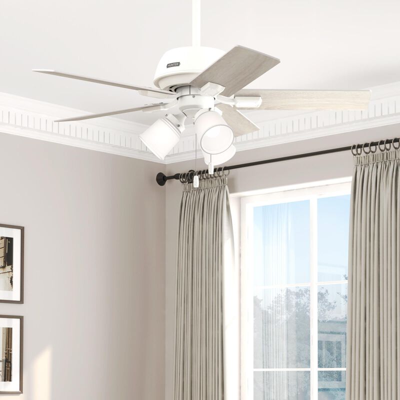 Crystal Peak 44 Inch Ceiling Fan with Light Kit by Hunter Fan - Clearance