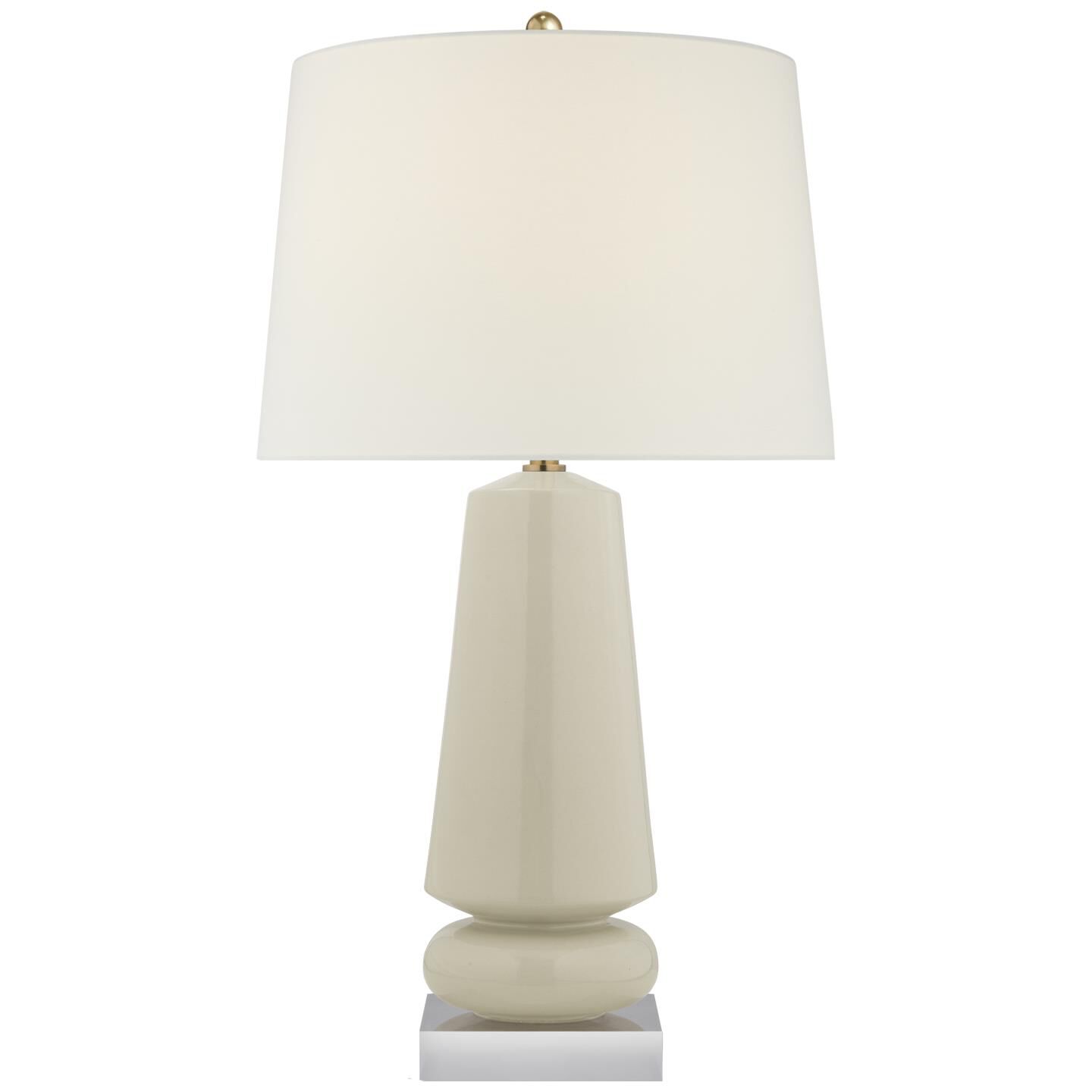 Shown in Coconut Porcelain finish and Linen shade