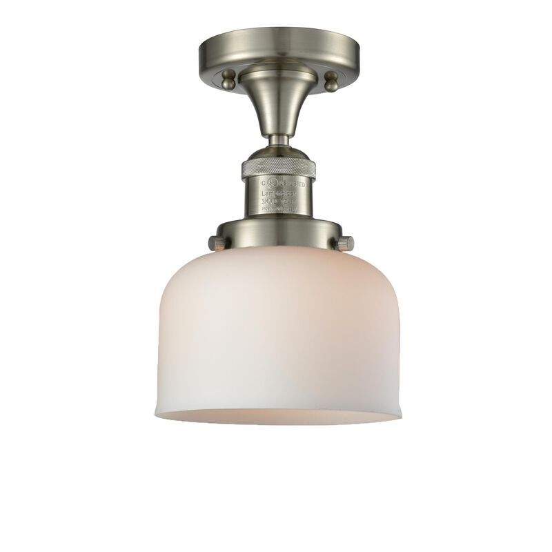 Bruno Marashlian Large Bell 8 Inch 1 Light LED Semi Flush Mount by Innovations Lighting