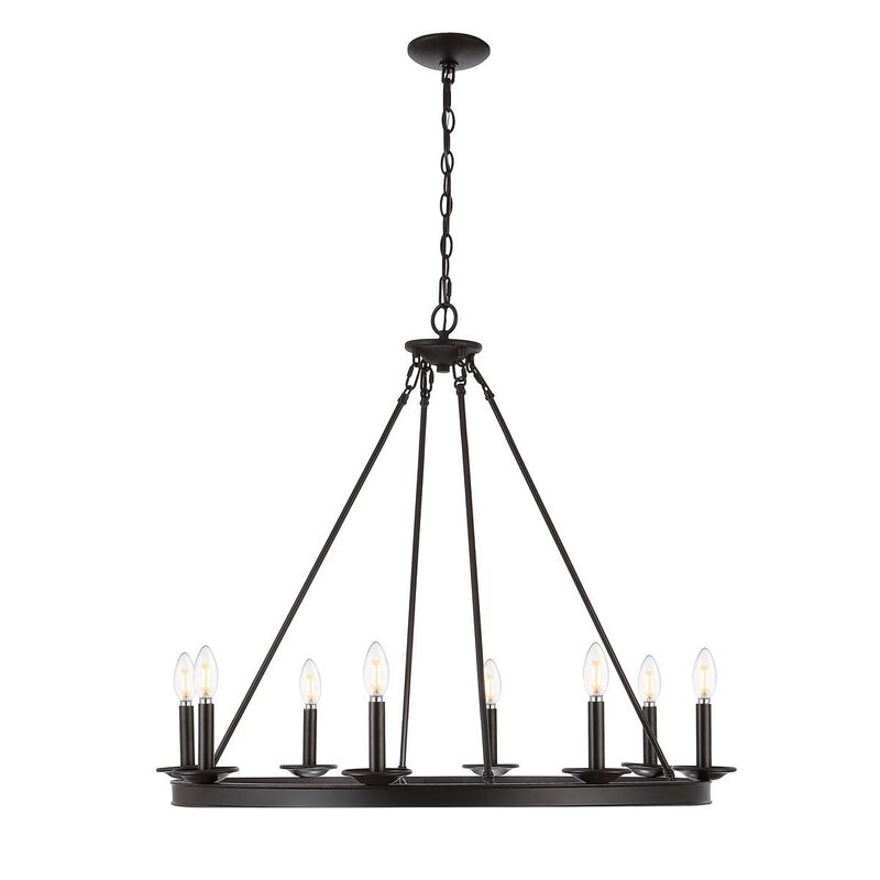 Fauna 34 Inch 8 Light LED Chandelier by Safavieh