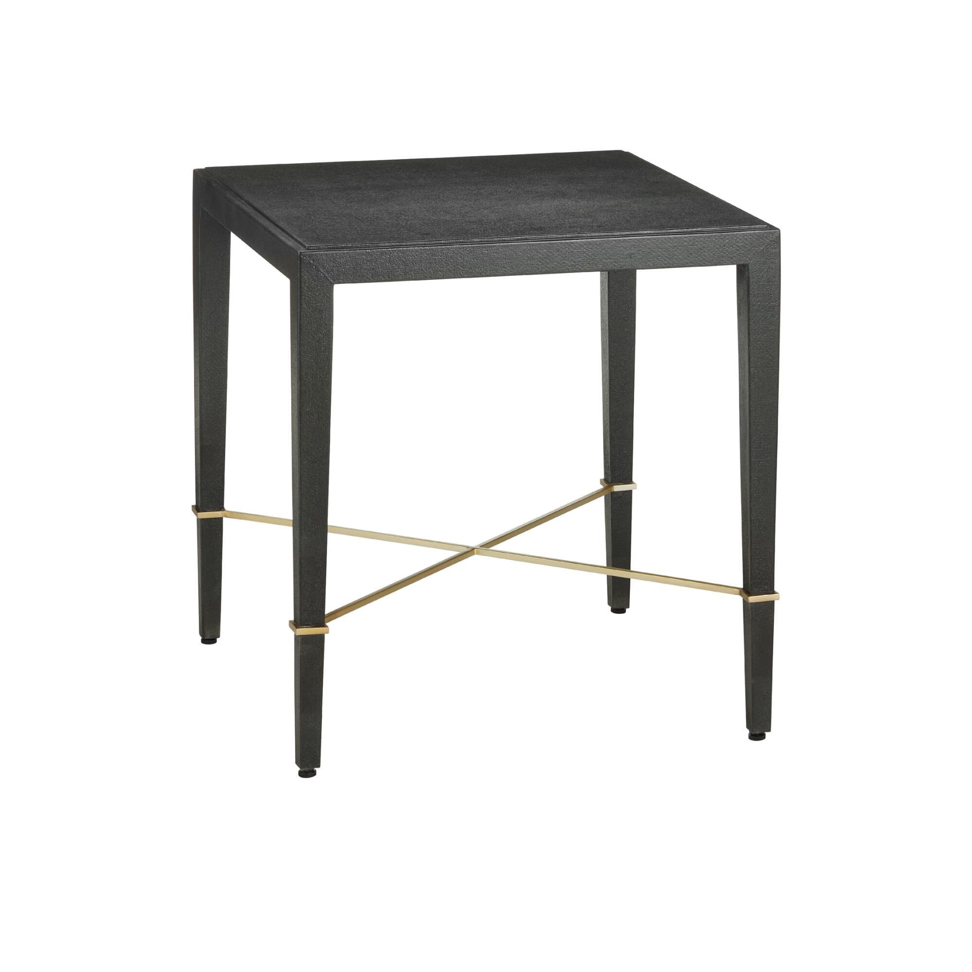 Shown in Black Lacquered Linen/Champagne finish