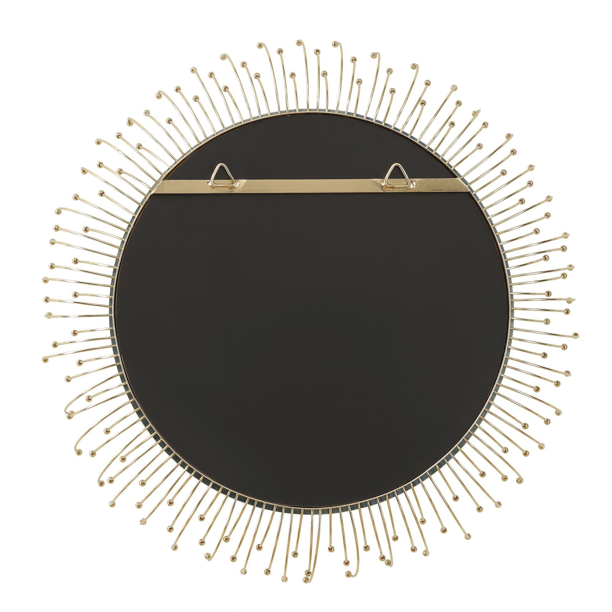 Shown in Displaying An Elevated Contemporary Feel, This Round Mirror Creates A Floral Motif That's Finished I finish