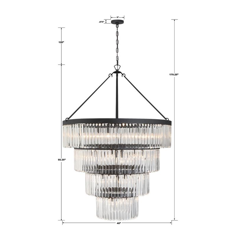 Emory 40 Inch 22 Light Chandelier by Crystorama