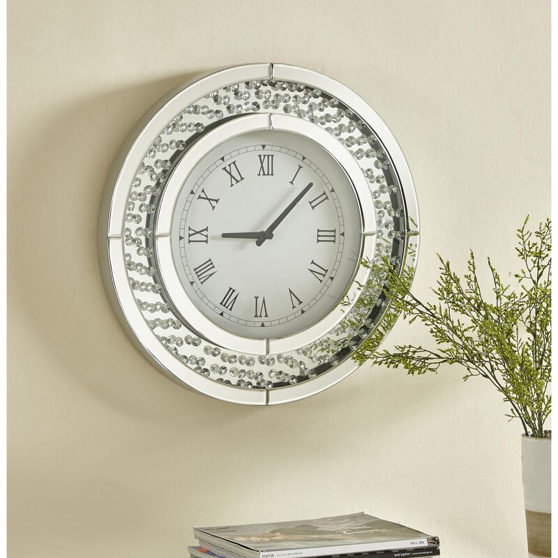 Sparkle Wall Clock by Elegant Decor