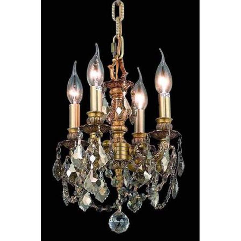 Lillie 10 Inch 4 Light Mini Chandelier by Elegant Lighting