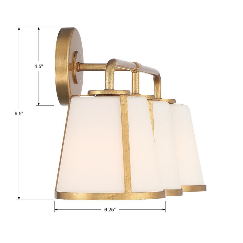 Fulton 3 Light Bath Vanity Light by Crystorama