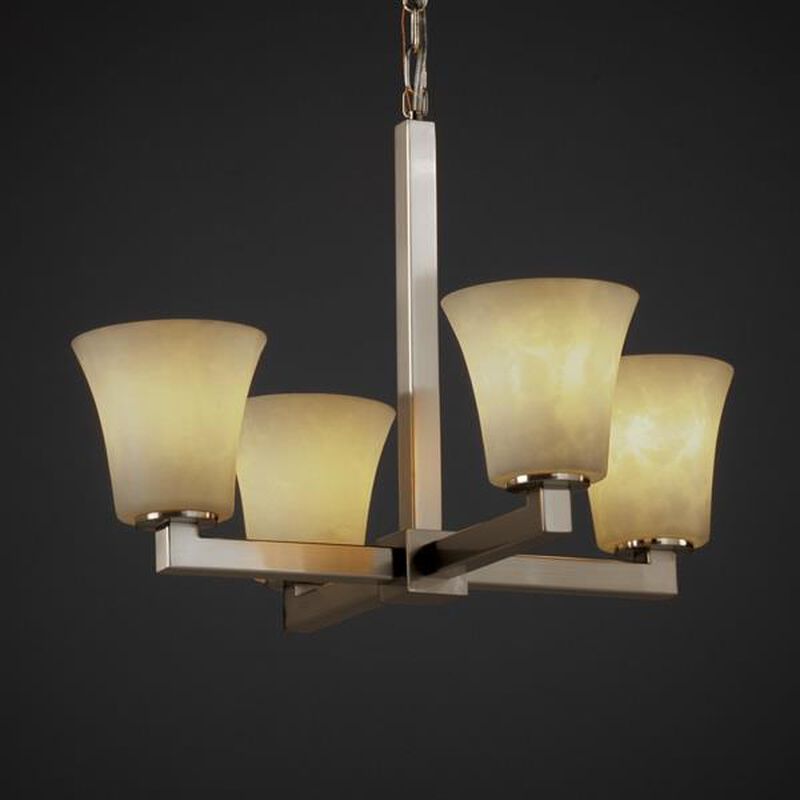 Clouds 22 Inch 4 Light Mini Chandelier by Justice Design Group