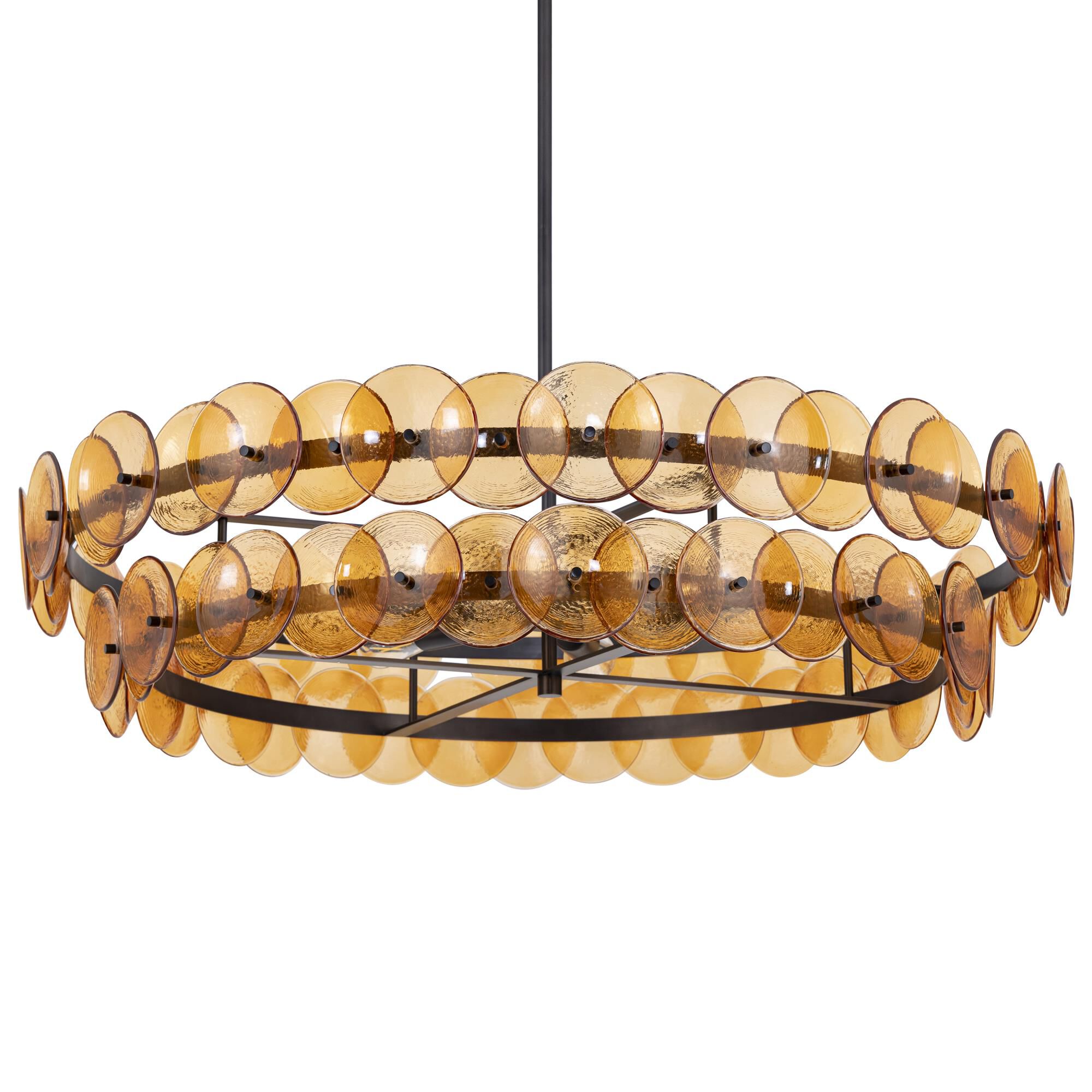 Shown in Gunmetal finish and Amber glass and Recycled Glass shade