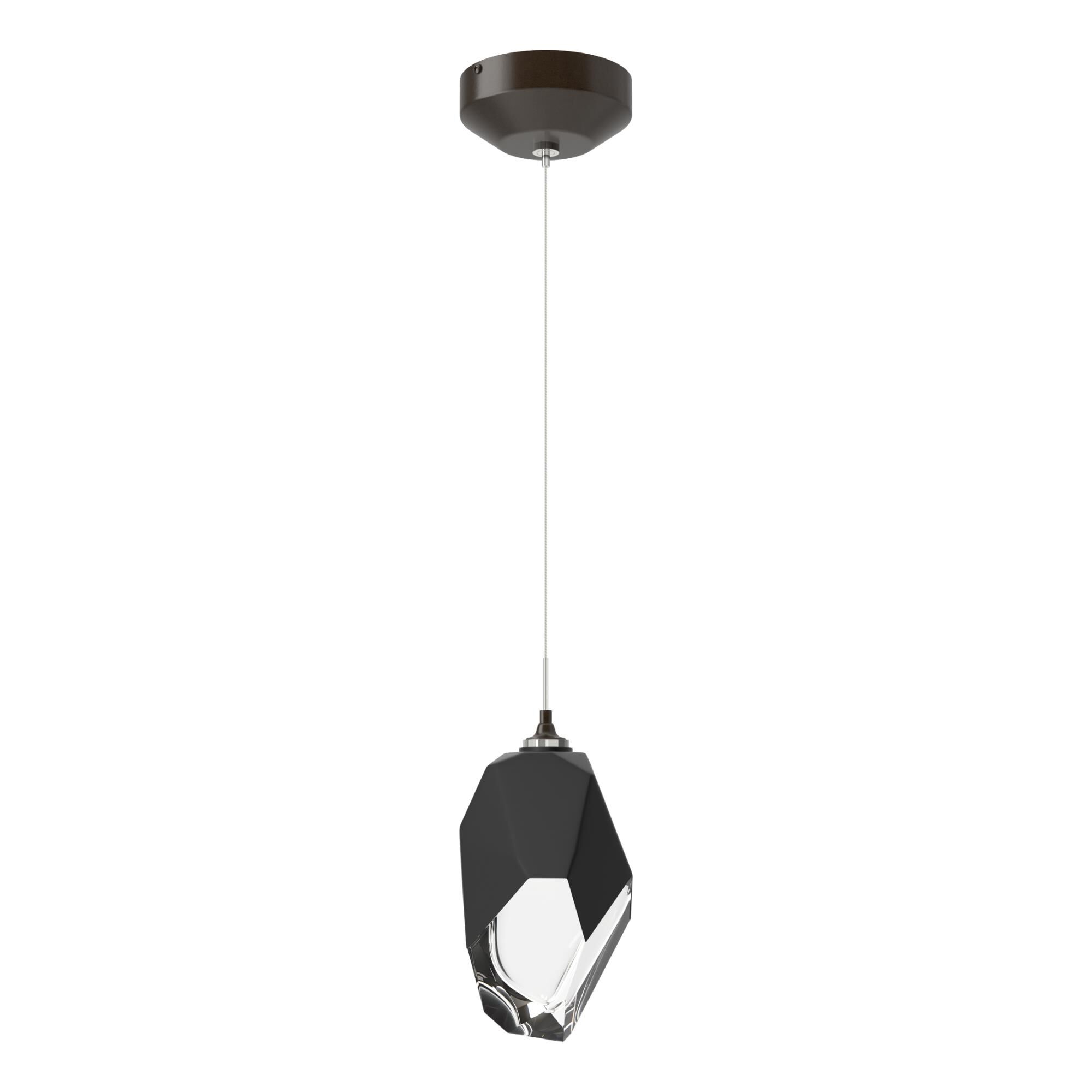 Shown in Oil Rubbed Bronze finish and Black glass and Black Glass shade