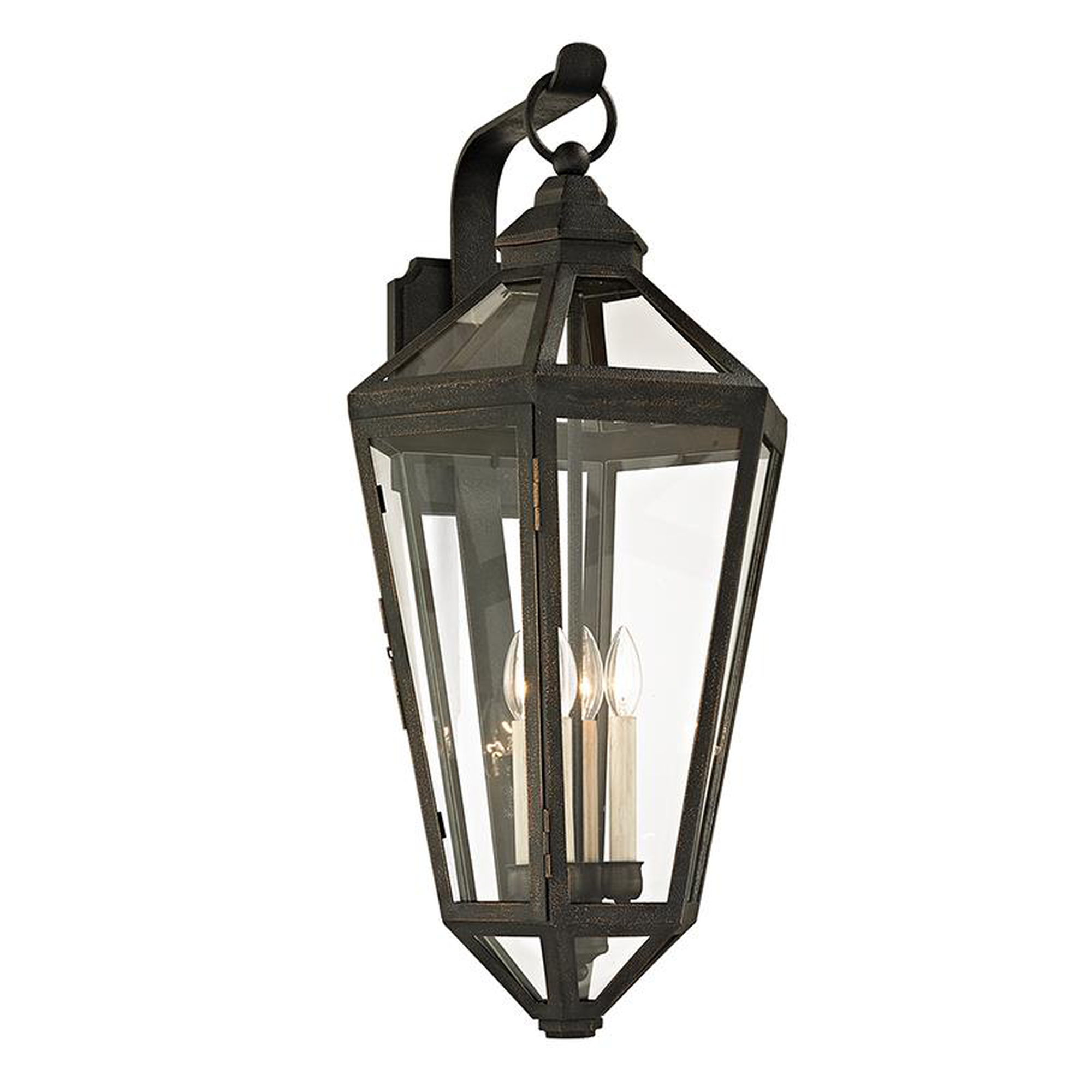 Shown in Vintage Bronze finish and Clear glass