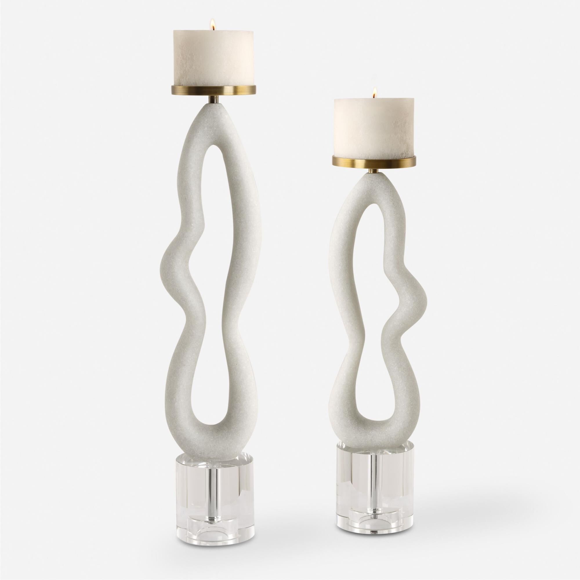 Shown in These Candle Holders Add An Air Of Elegance And Sophistication To Any Space. The Body Is Crafted Fro finish