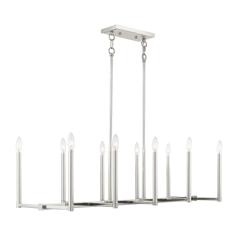 Alpine 42 Inch 10 Light Linear Suspension Light by Livex Lighting