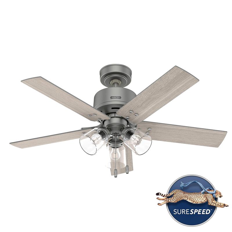 Sencillo 44 Inch Ceiling Fan with Light Kit by Hunter Fan