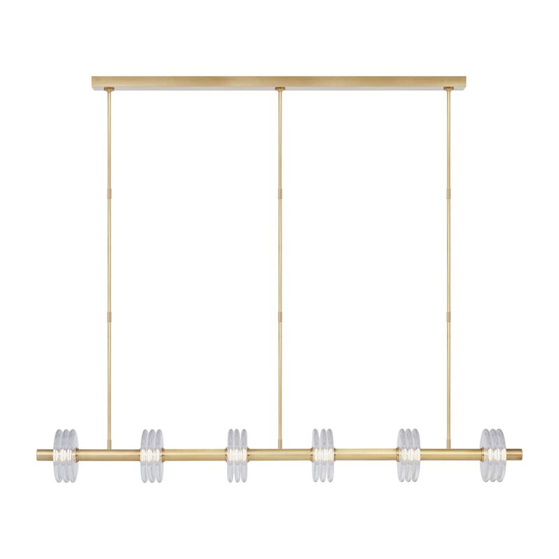 Kelly Wearstler Laurel 72 Inch 6 Light Linear Suspension Light by Visual Comfort Modern Collection