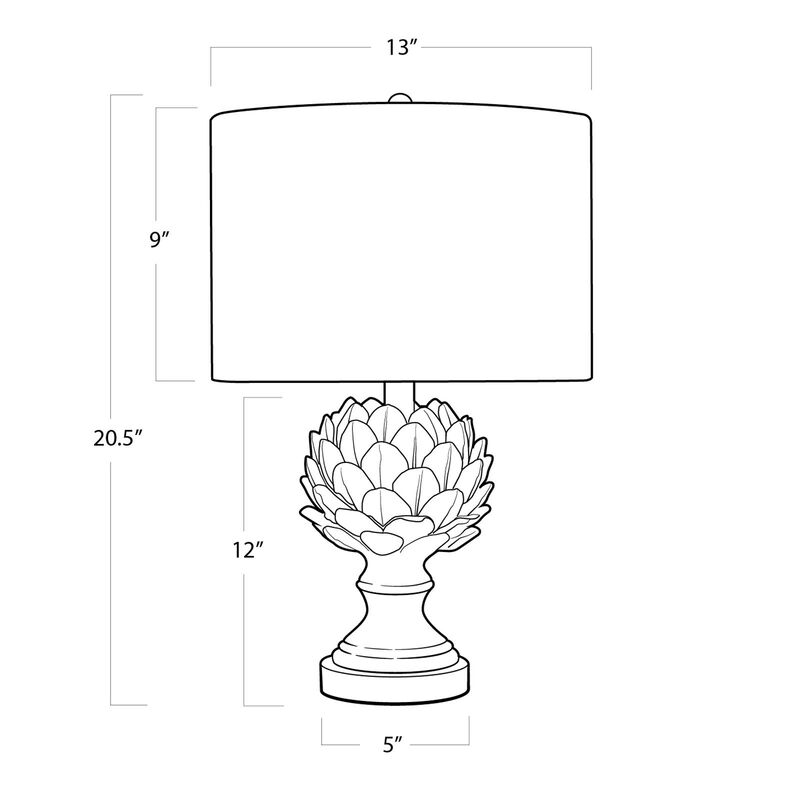 Leafy Artichoke Table Lamp by Regina Andrew