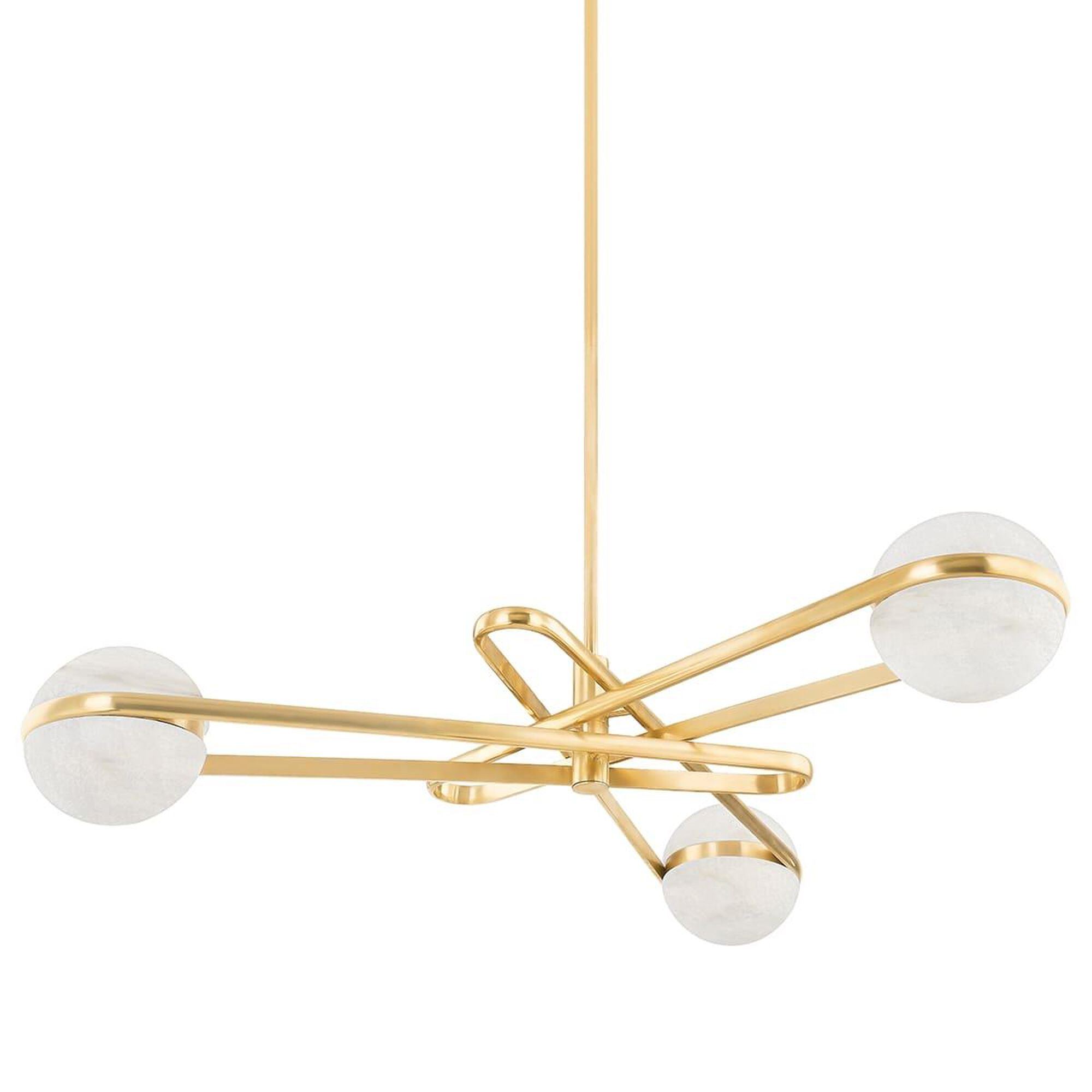 Shown in Vintage Brass finish and Alabaster shade