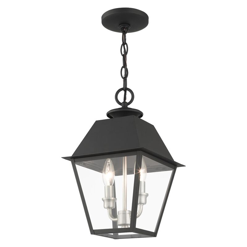 Mansfield 15 Inch Tall 2 Light Outdoor Hanging Lantern by Livex Lighting