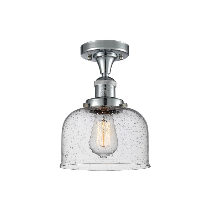 Bruno Marashlian Large Bell 8 Inch 1 Light LED Semi Flush Mount by Innovations Lighting