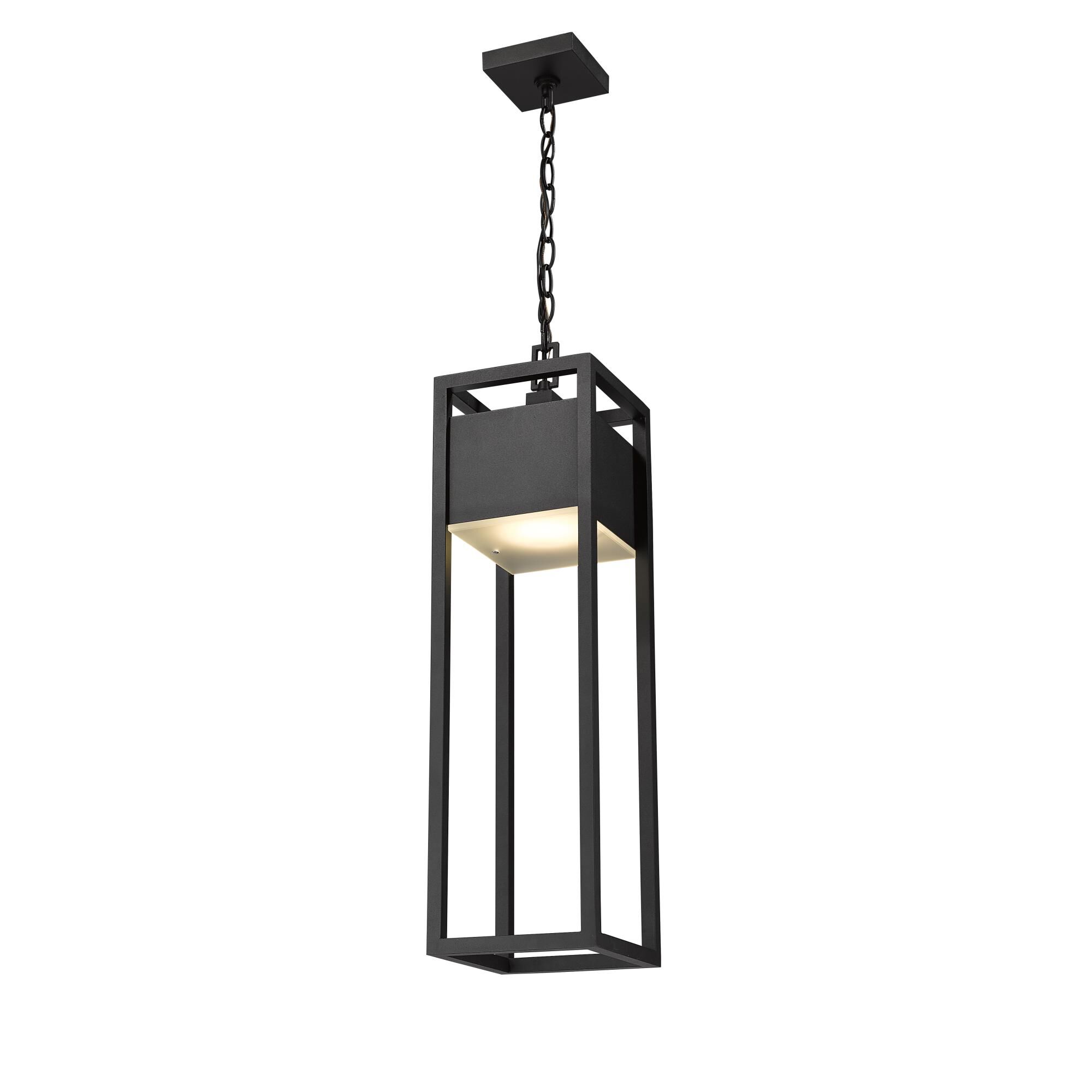 Shown in Black finish and Glass shade