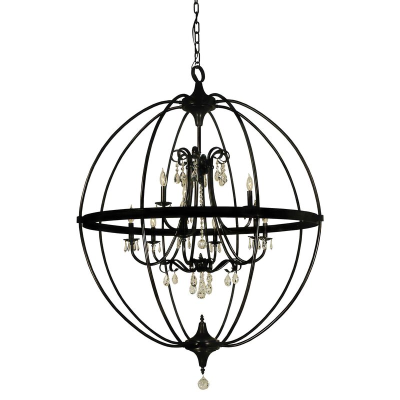 Compass 40 Inch 9 Light Chandelier by Framburg