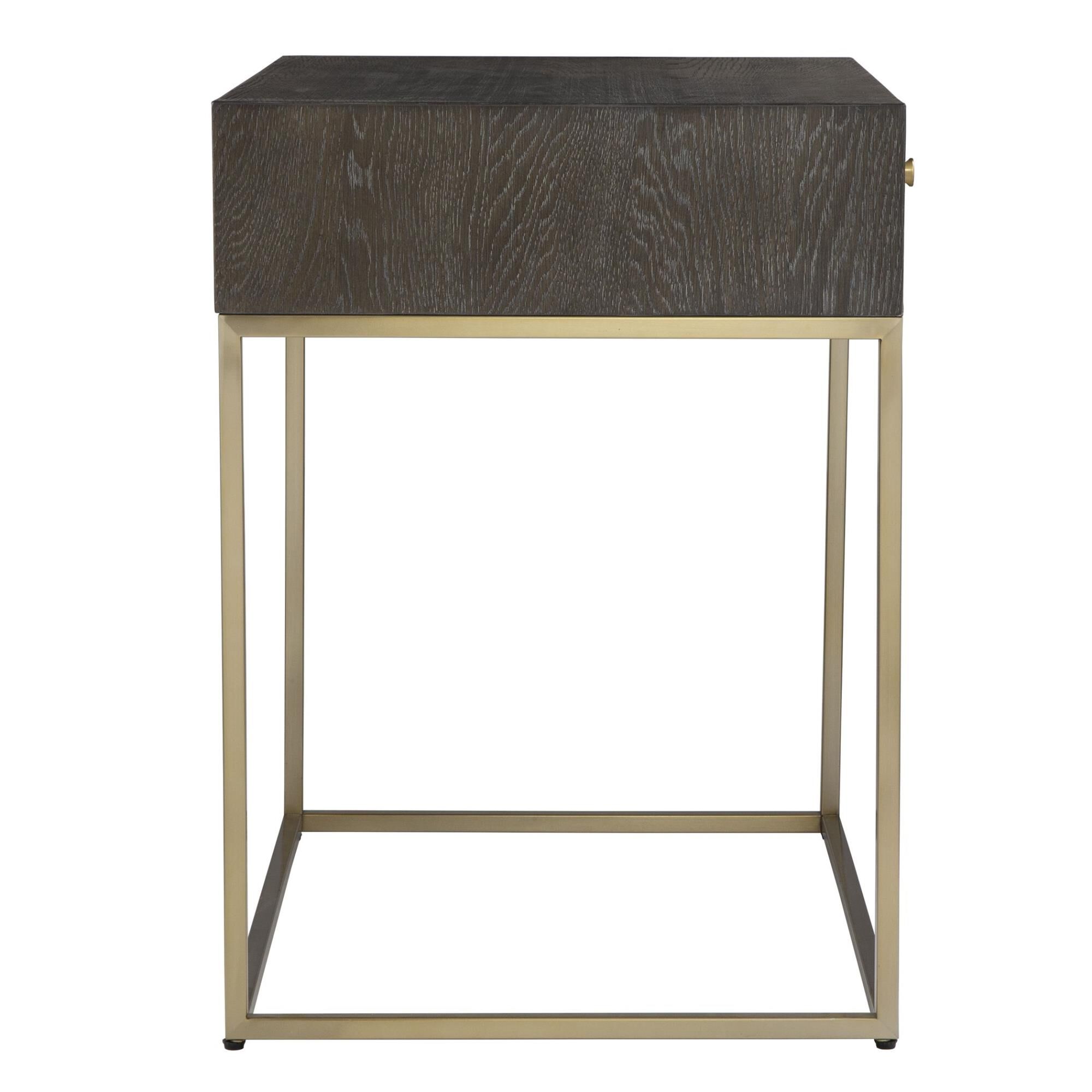 Shown in Showcasing Understated Style, The Armistead Side Table Is Layered In A Dark Walnut Finished Oak Vene finish