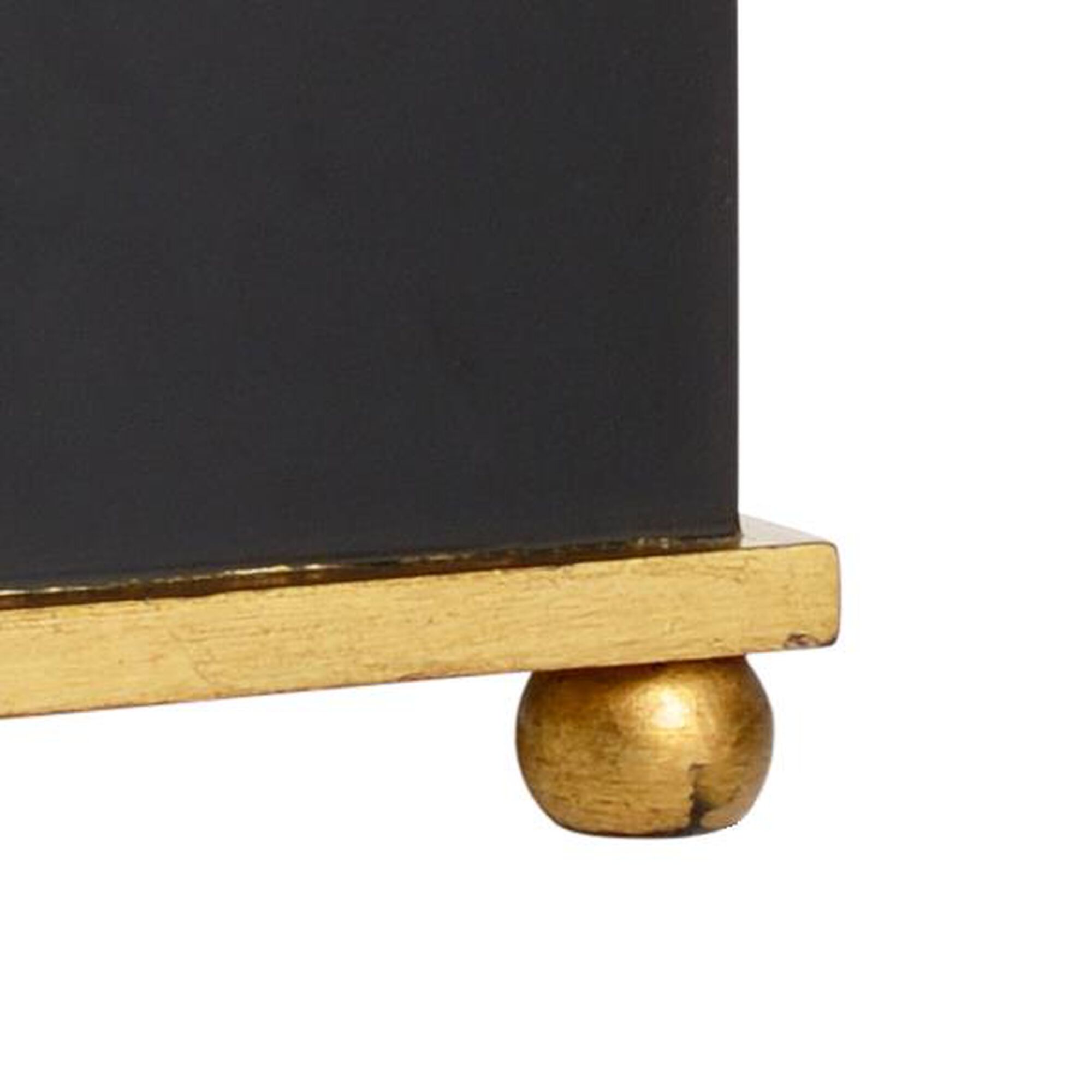 Shown in Antique Gold Leaf finish and Black shade