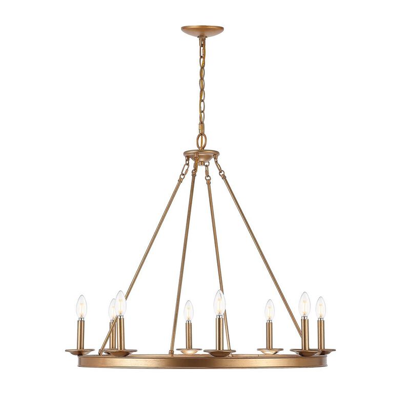 Fauna 34 Inch 8 Light LED Chandelier by Safavieh