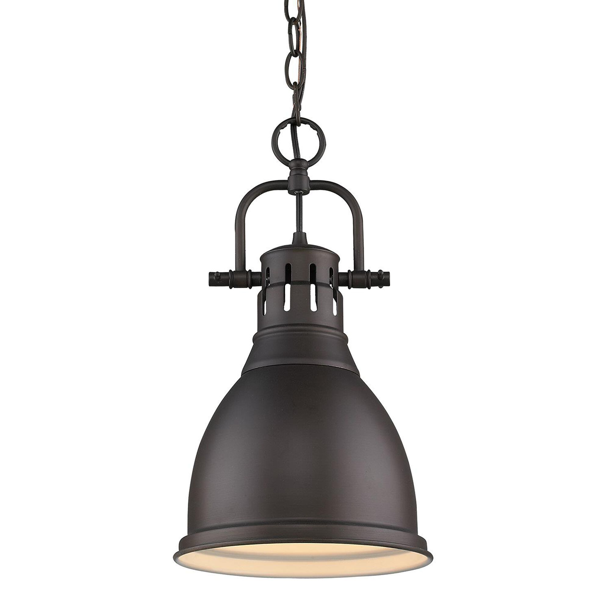 Shown in Rubbed Bronze finish and Diffuser glass and Rubbed Bronze shade