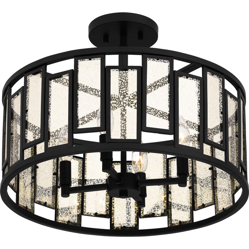 Bankston 18 Inch 4 Light Semi Flush Mount by Quoizel