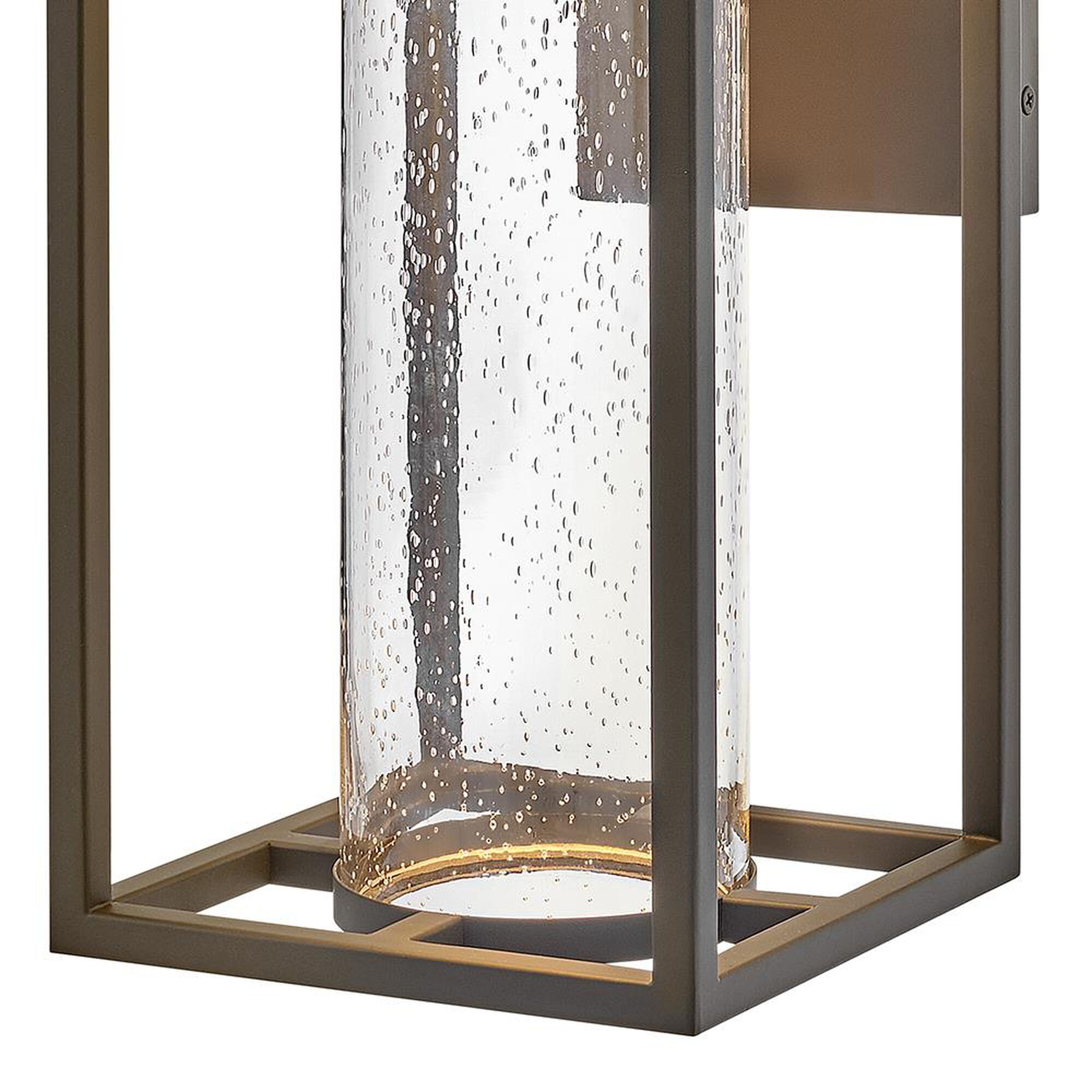 Shown in Oil Rubbed Bronze finish and Clear Seedy glass