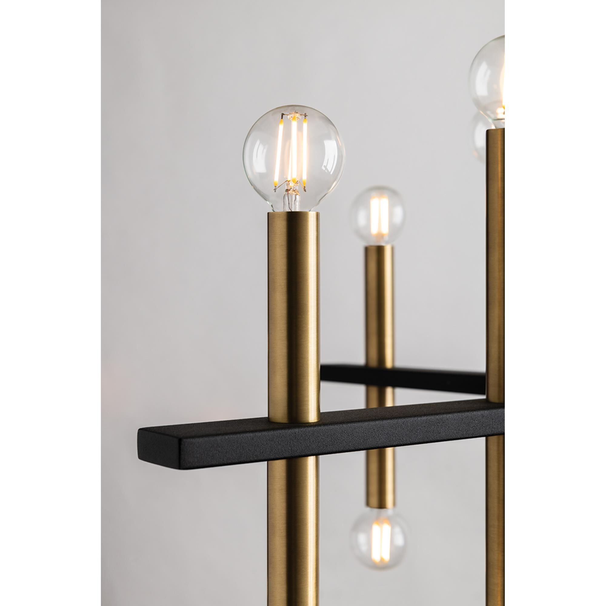 Shown in Aged Brass - Black finish and Black accent