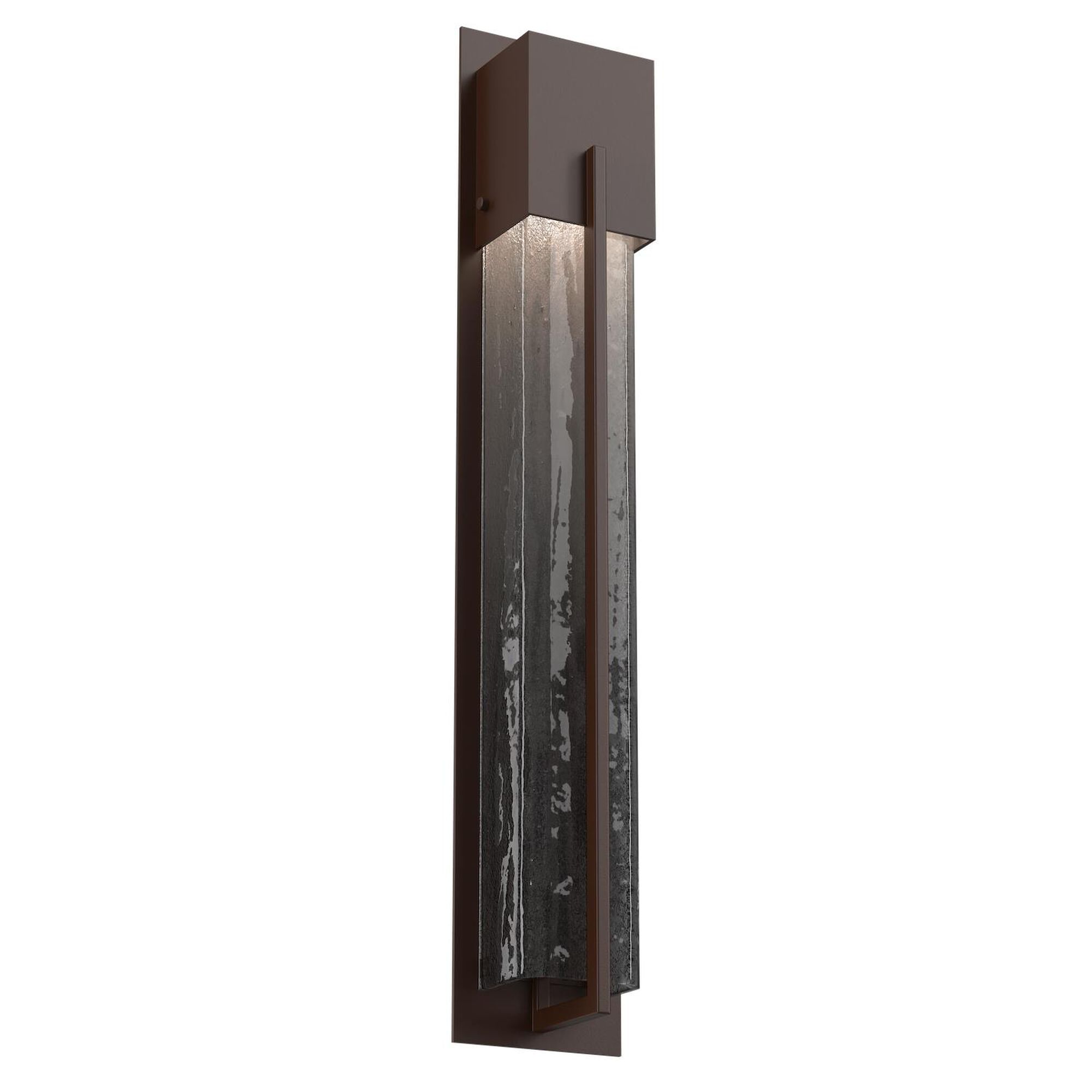 Shown in Statuary Bronze finish and Smoke Granite glass