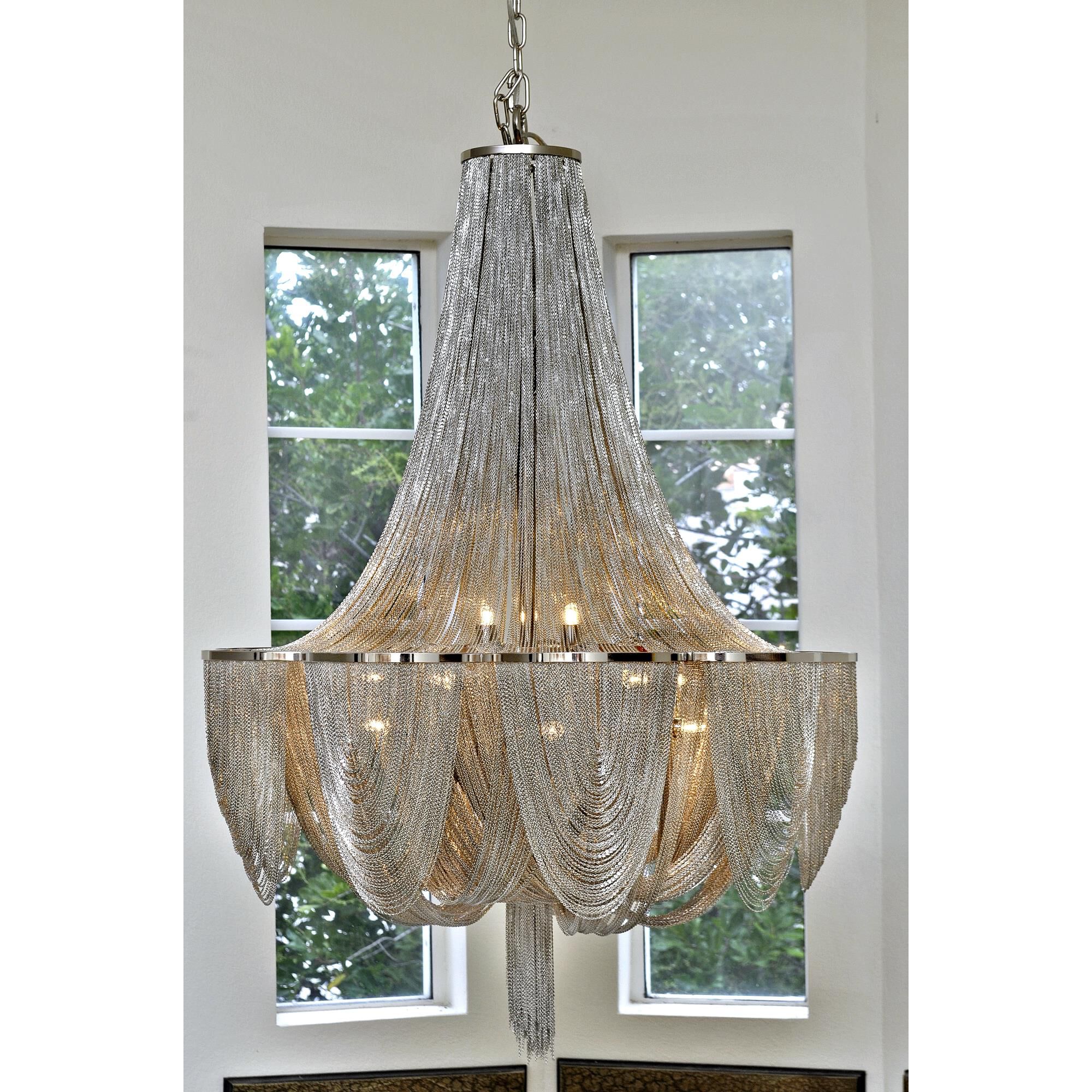 Shown in Polished Nickel finish and Metal shade