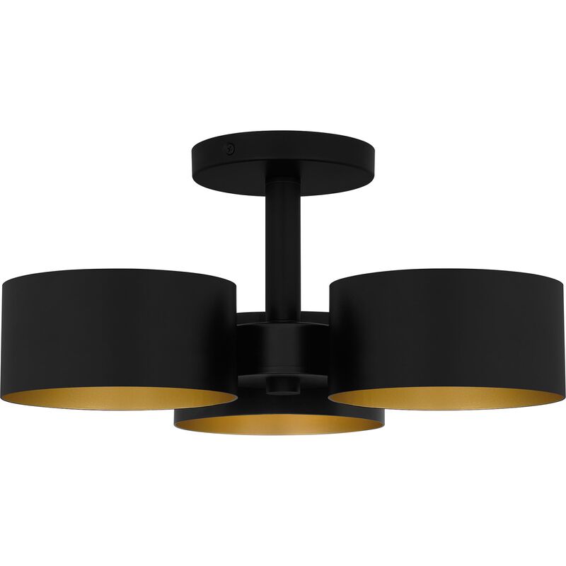 Nala 16 Inch 3 Light Semi Flush Mount by Quoizel