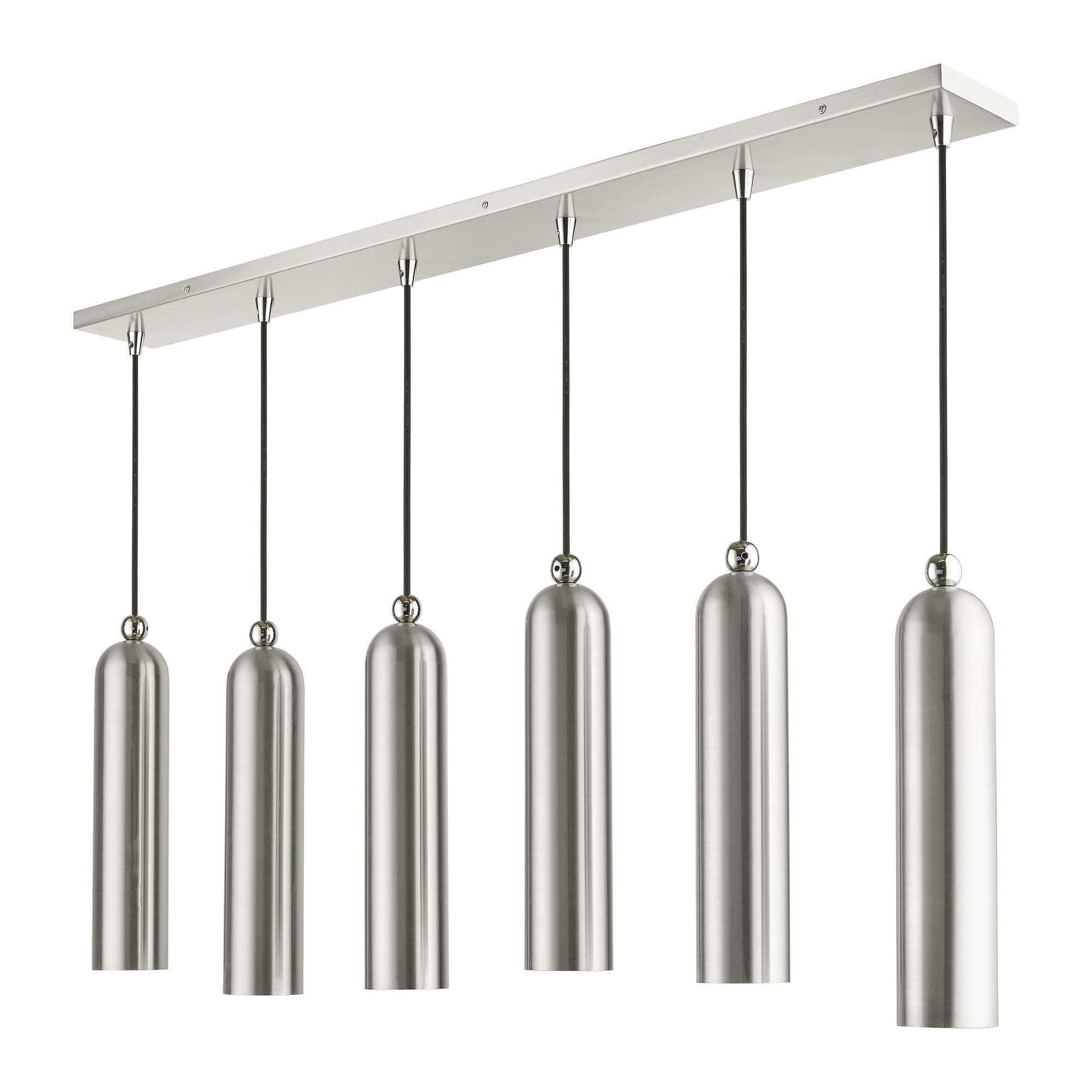 Shown in Brushed Nickel finish and Hand Welded Brushed Nickel shade