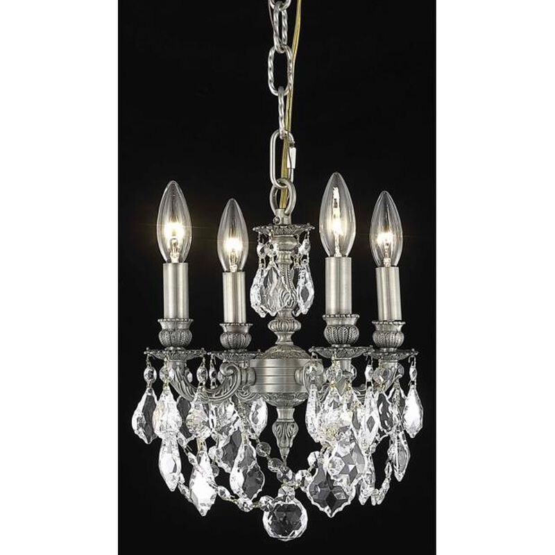 Lillie 10 Inch 4 Light Mini Chandelier by Elegant Lighting