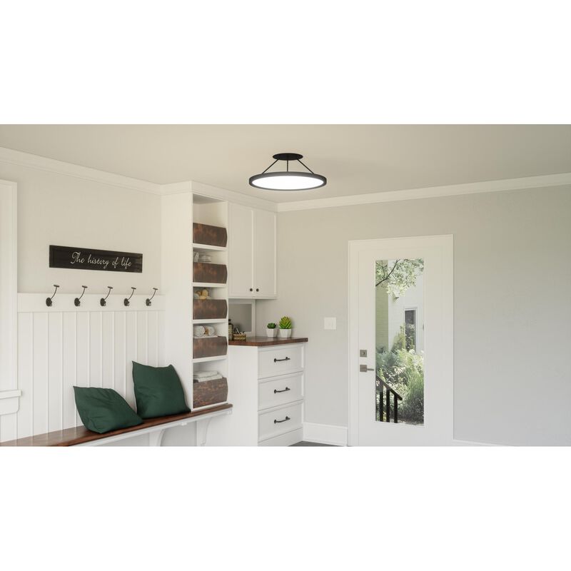 Outskirts 20 Inch 1 Light LED Semi Flush Mount by Quoizel