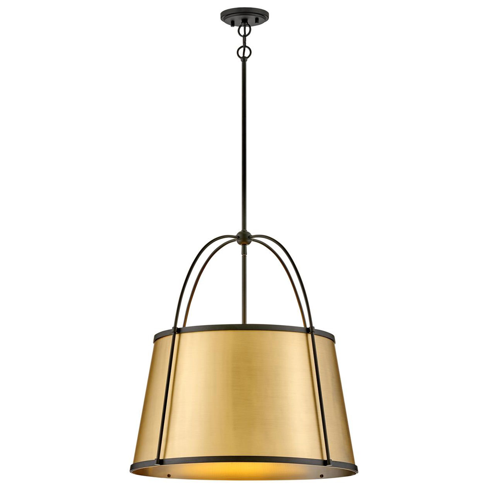 Shown in Black With Lacquered Dark Brass Accents finish