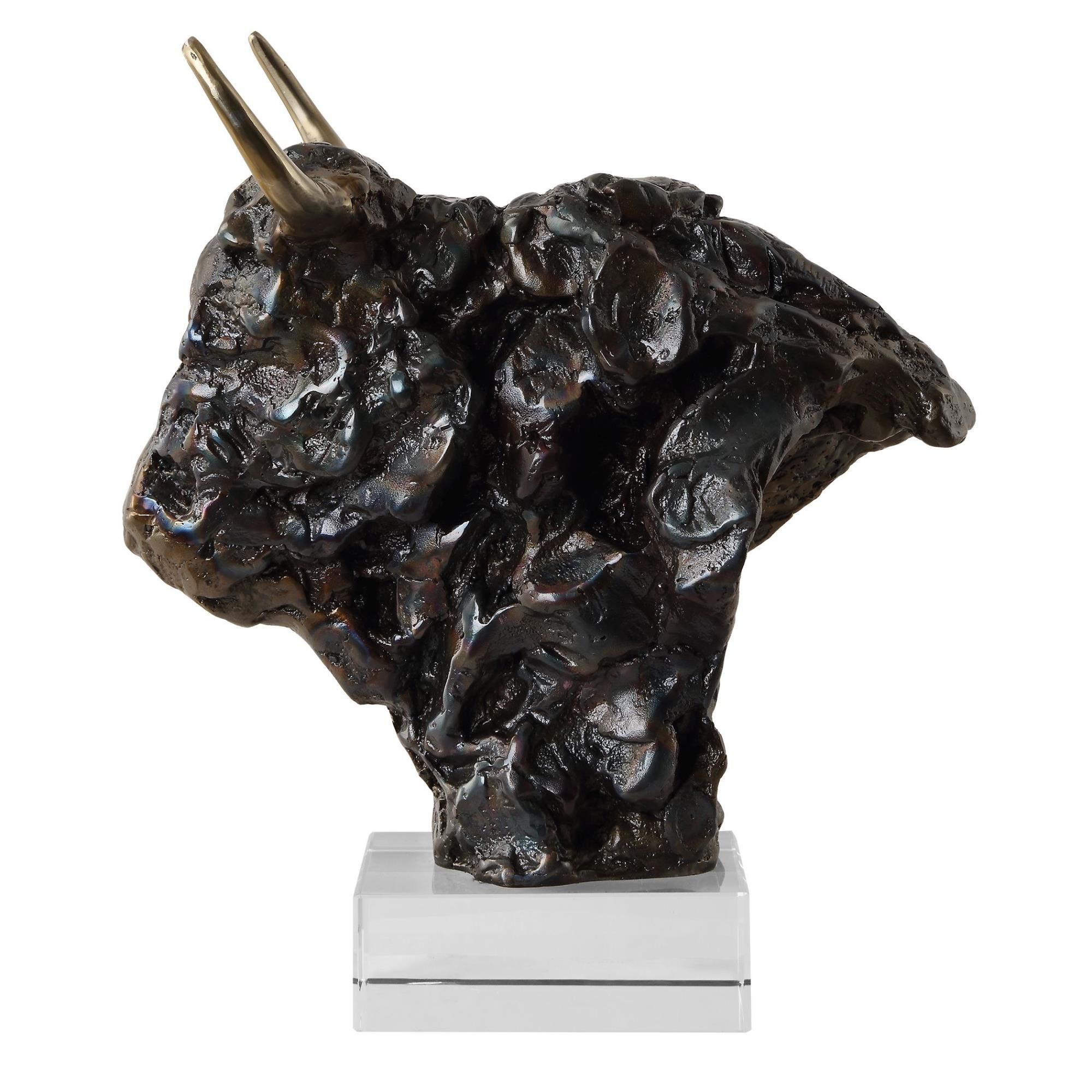 Shown in Introducing Our Exquisite Bison Bust, A Majestic Symbol Of Strength And Elegance. Crafted In Tarnish finish