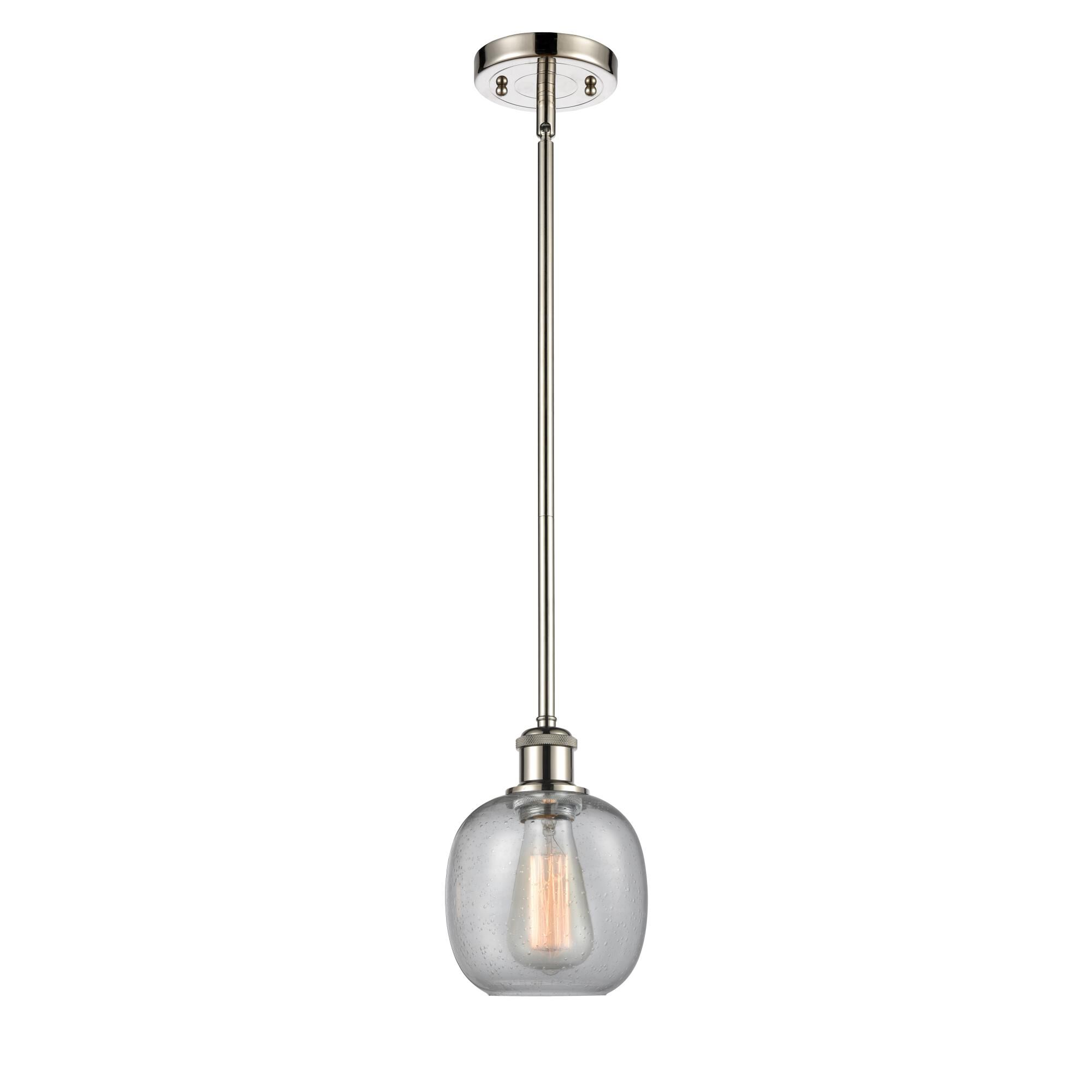 Shown in Polished Nickel finish and Sphere glass and Glass shade