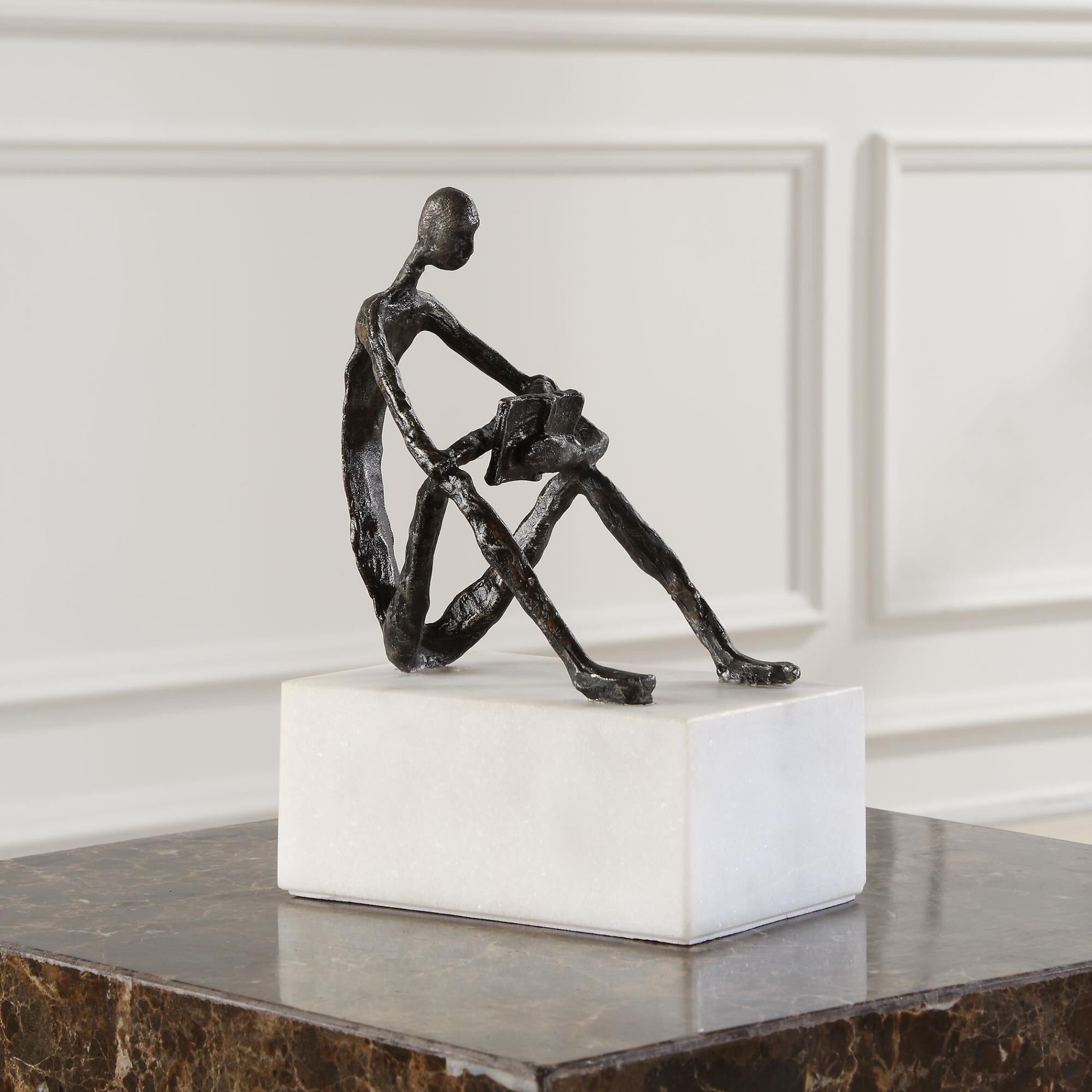 Shown in This Sculpture Captures The Essence Of Tranquility As It Depicts A Figure In A Relaxed Seated Positi finish