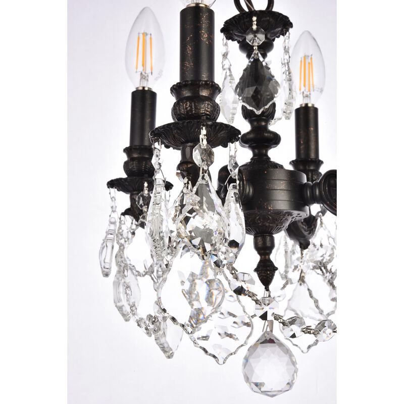 Lillie 10 Inch 4 Light Mini Chandelier by Elegant Lighting