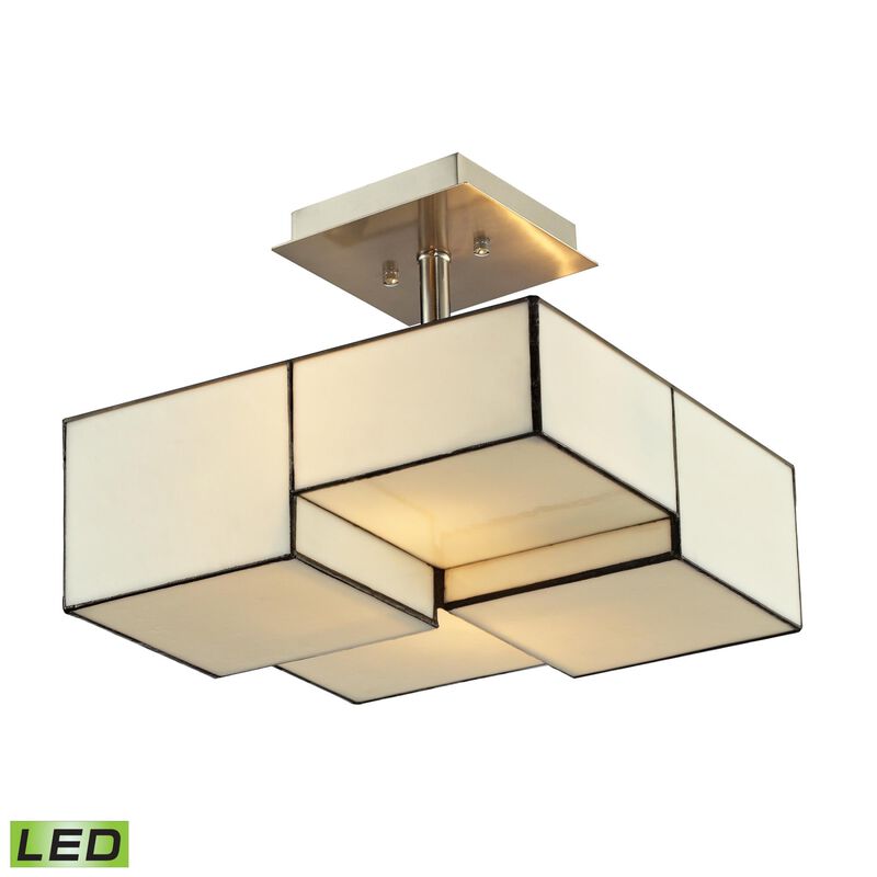 Cubist 7 Inch 2 Light Semi Flush Mount by ELK Lighting