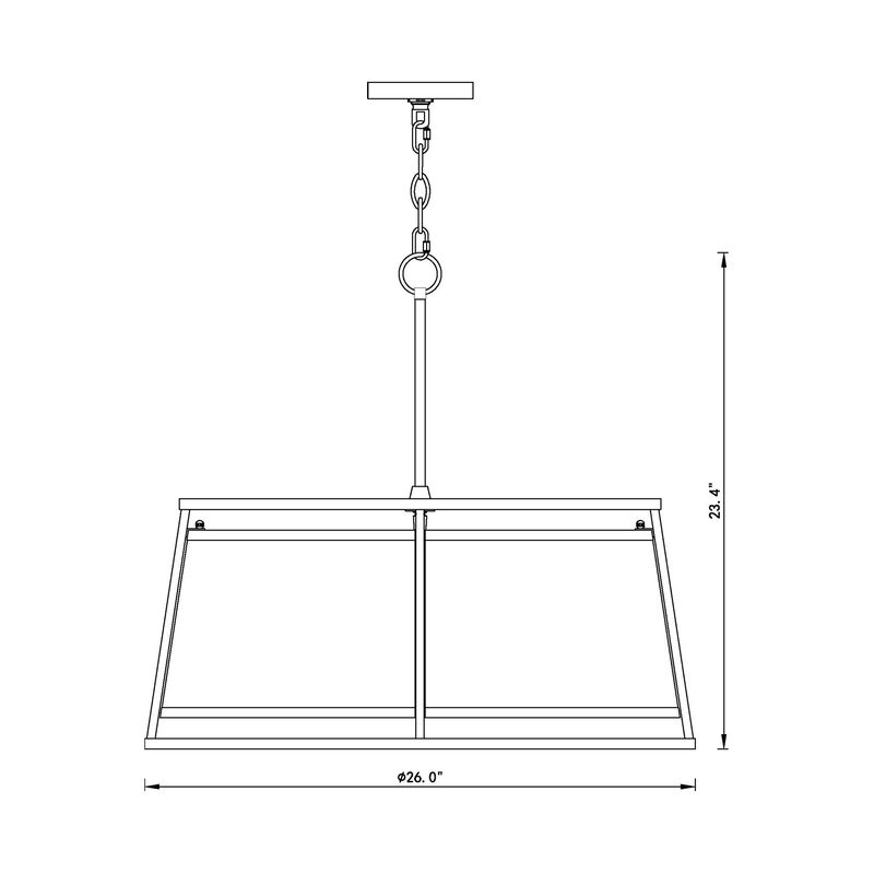 Lenyx Pendant 26 Inch 6 Light Chandelier by Z-Lite